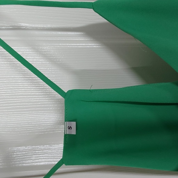 Green Racer Back Mini Dress - Picture 2 of 3